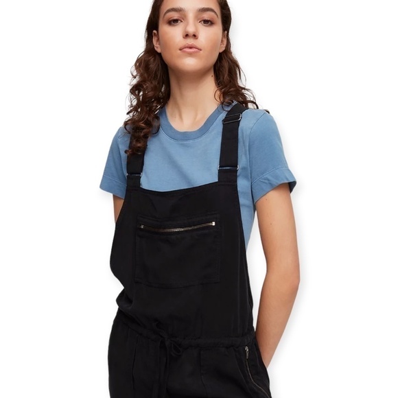 Aritzia Wilfred Valetta Black Lyocoel Overalls SZ XS - Picture 4 of 13